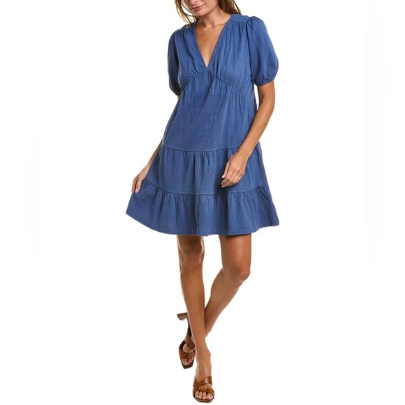 Boden Dresses & Skirts - Boden Jersey Seersucker Blue Tiered Dress